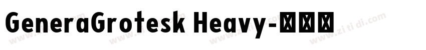GeneraGrotesk Heavy字体转换